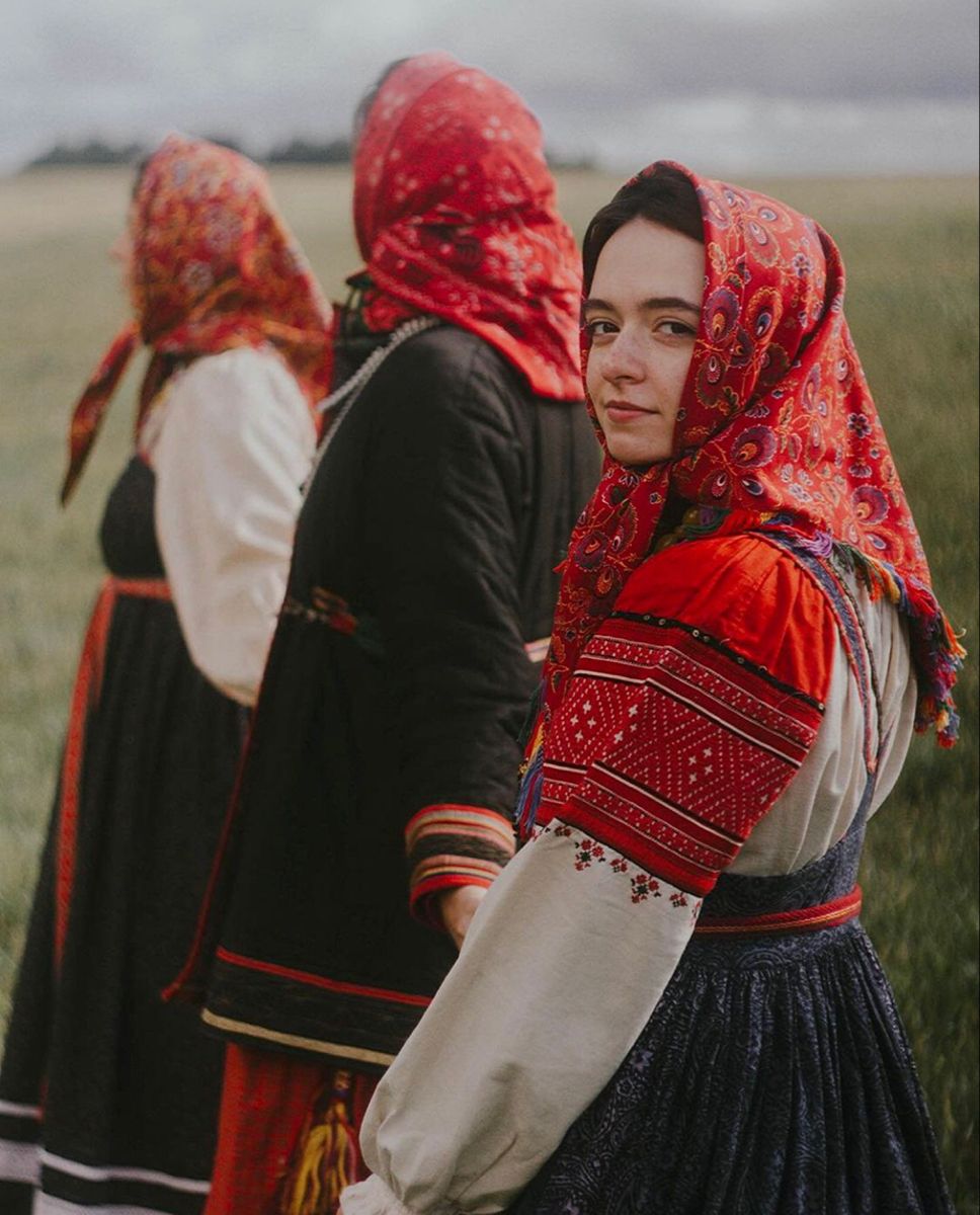 Women in Slavic costumes in Bien Hoa