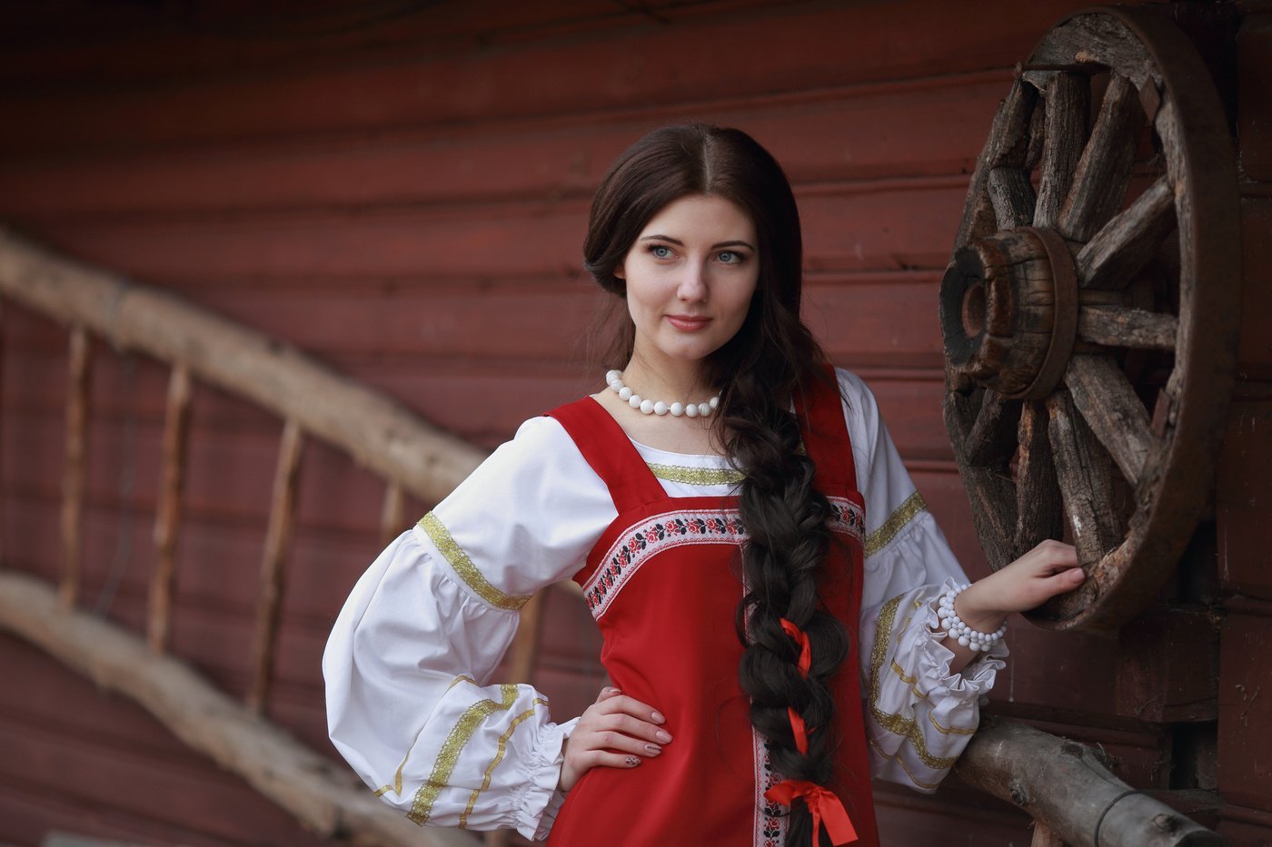 Girls in Slavic costumes in Bien Hoa